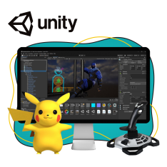 Мир игр на Unity 2D на популярном движке + AI-помощники - КИБЕРшкола программирования для детей, компьютерные курсы для школьников, начинающих и подростков - KIBERone г. Дзержинск
