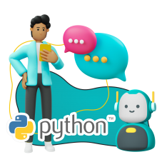 Умный чат-бот на Python - КИБЕРшкола программирования для детей, компьютерные курсы для школьников, начинающих и подростков - KIBERone г. Дзержинск
